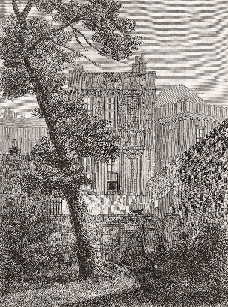 PETTY FRANCE. Milton's house, 19 York St, Westminster 1877 old antique print